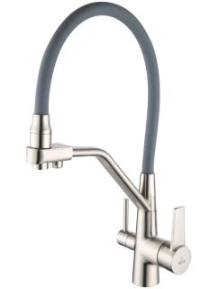 Смеситель для кухни Rose R558L сатин